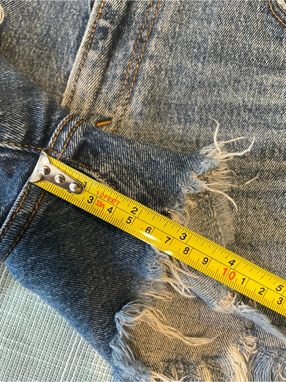 Abercrombie & Fitch Mid Rise Jean Shorts, Size 8 - Picture 5 of 7